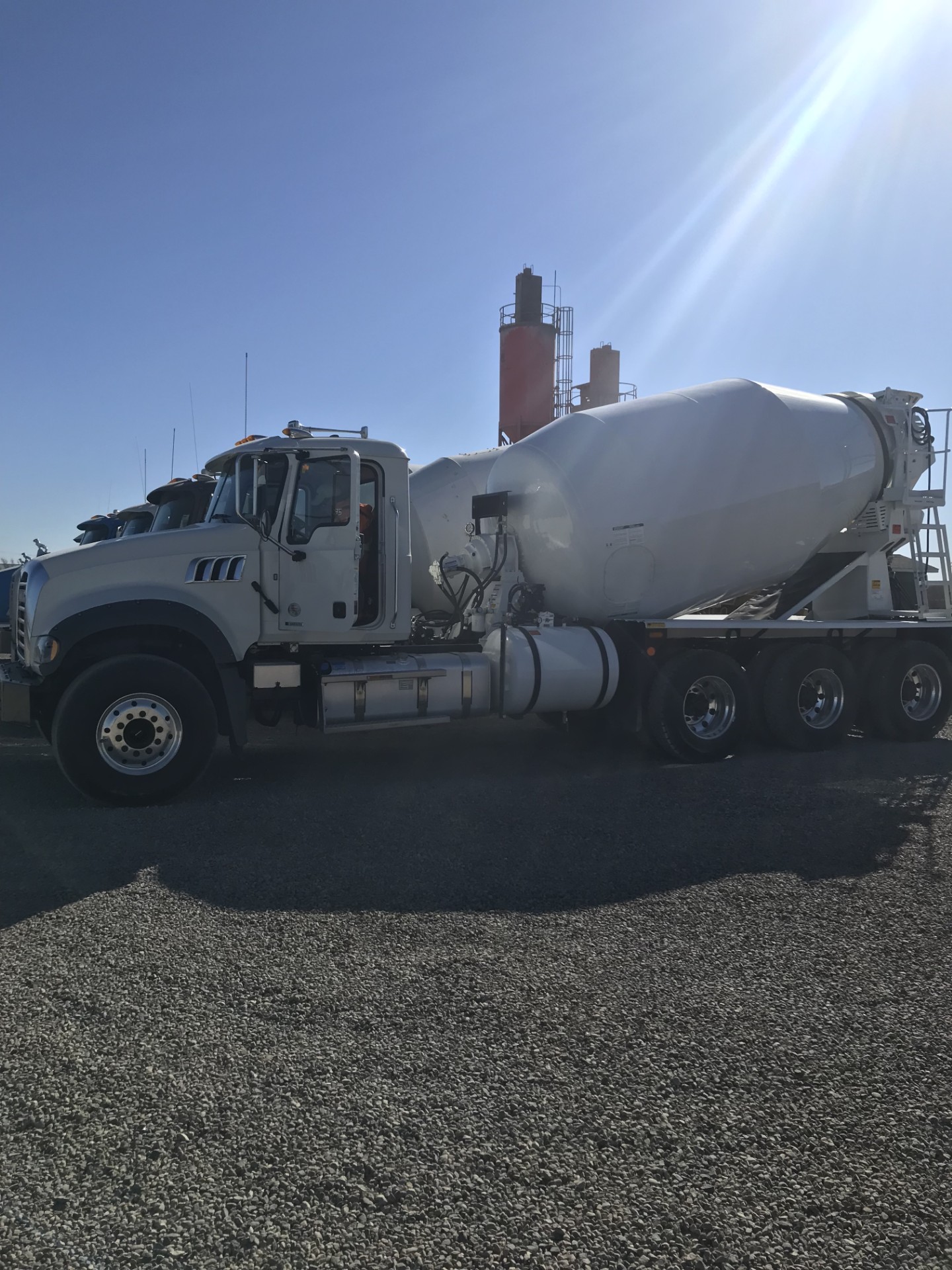 Mixer truck close-up